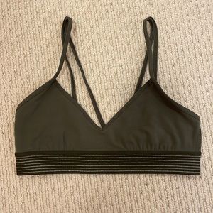 Lululemon olive green athletic bra size 4